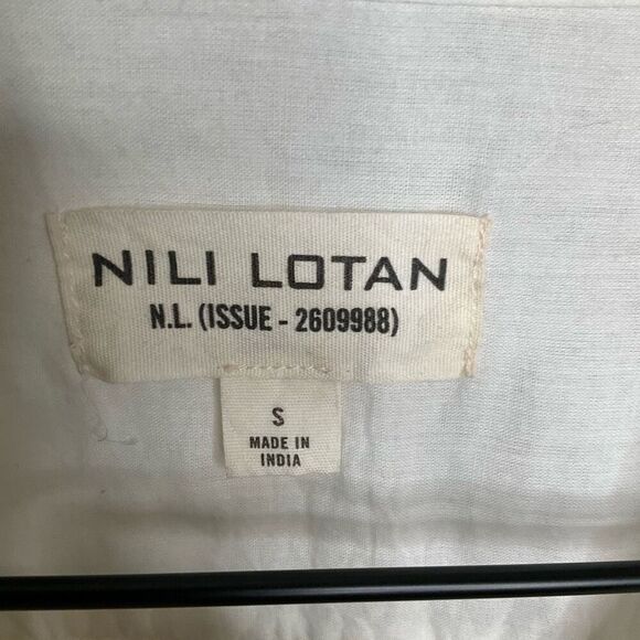 Nili Lotan Button Mandarin Collar Blouse - Picture 4 of 8